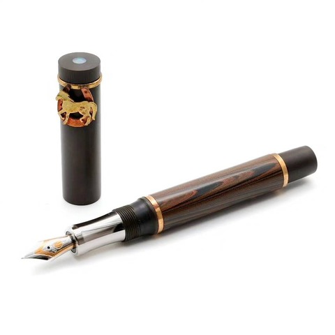 【馬万年筆】ウォールナット 文房具・事務用品 【馬万年筆】ウォールナット