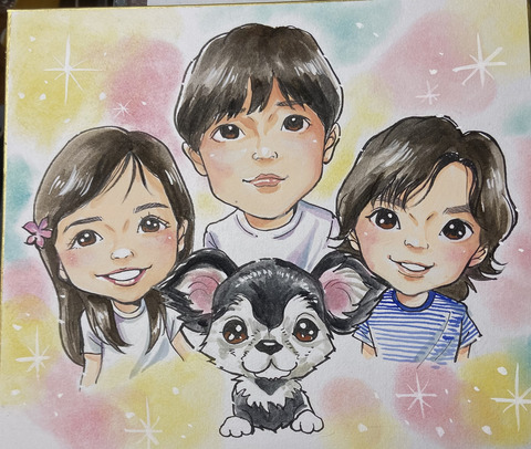 マーカー3兄妹犬サンプル