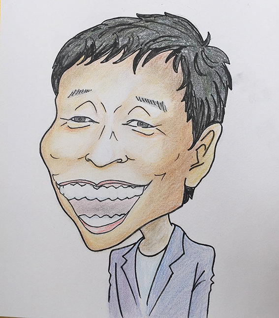 12月25日似顔絵教室レポ 明石家さんまさん 真夜中のぺんぎん工房 似顔絵教室