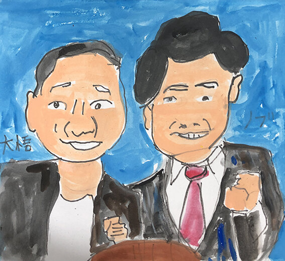 11月24日の似顔絵教室レポ 千鳥 大悟さん ノブさん 真夜中のぺんぎん工房 似顔絵教室