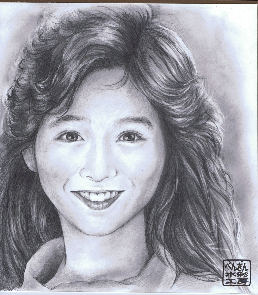 鉛筆肖像画（本田美奈子.） : 真夜中のぺんぎん工房（似顔絵教室