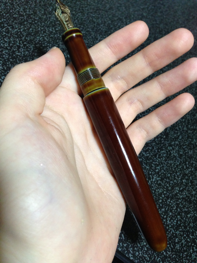 中屋万年筆 細軟 筆記確認済み 新品)NAKAYA 中屋万年筆 万年筆 シガー 十角TW ポータブル 緑溜