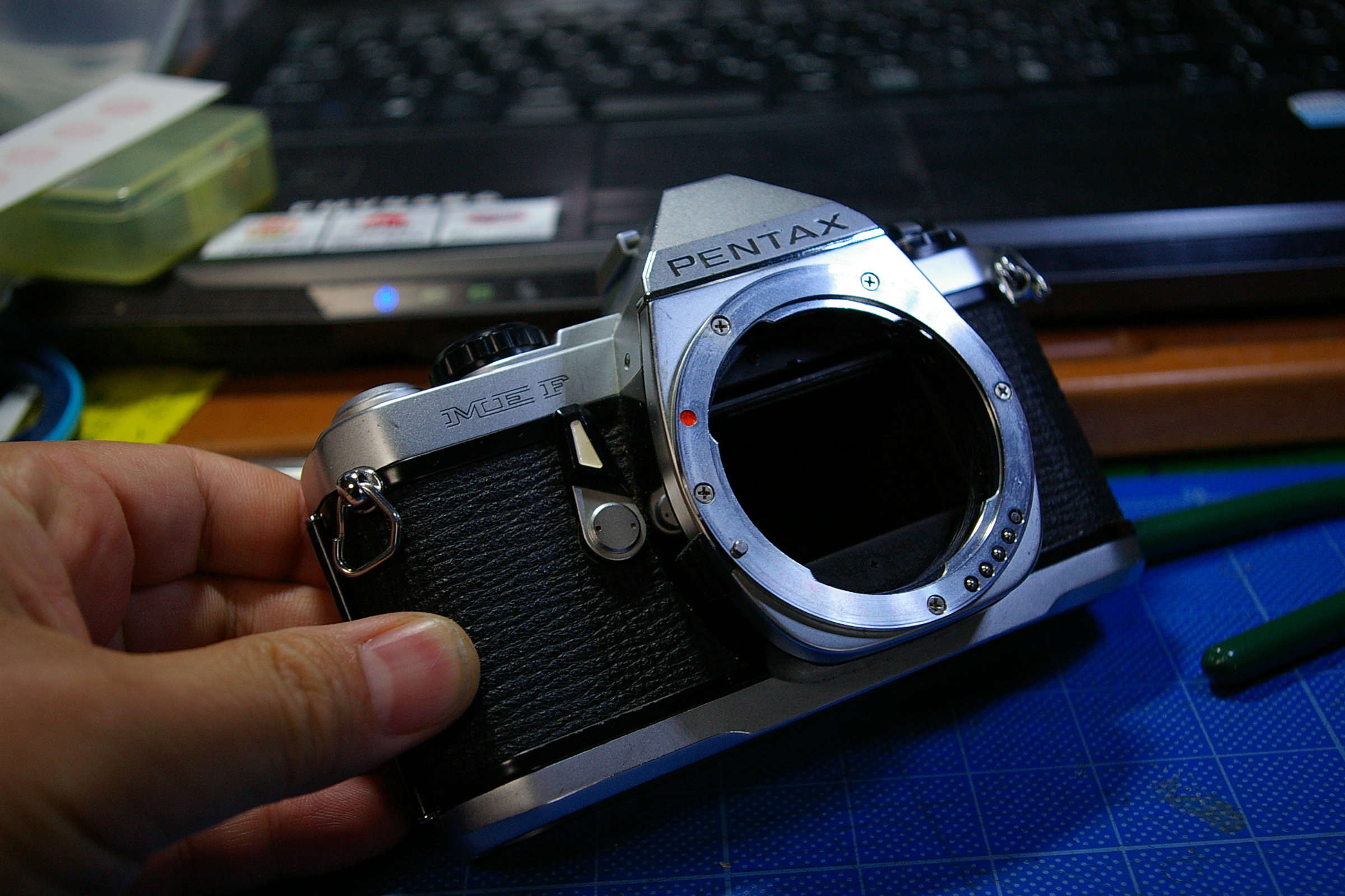 【美品】PENTAX ME-F フィルム一眼レフカメラ レンズ付 いよいよ念願の ME-Fのレストア : カメラと写真が大好きな毎日 +