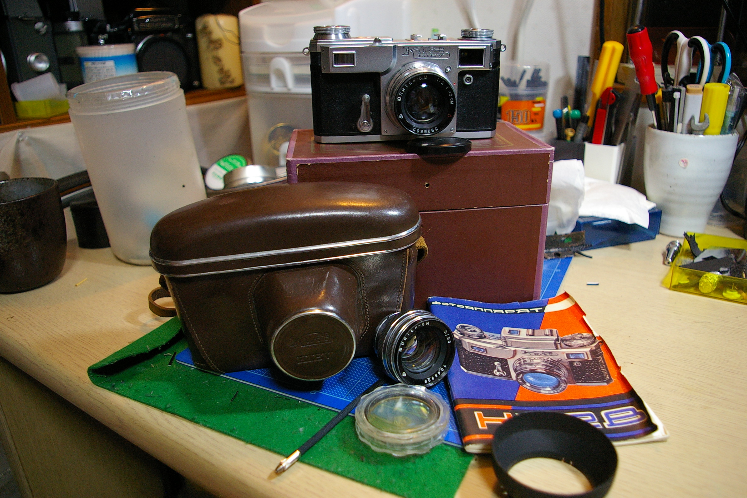 Kuev キエフ フィルム 2台 ケース付き ロシア キエフ4A 1953年製