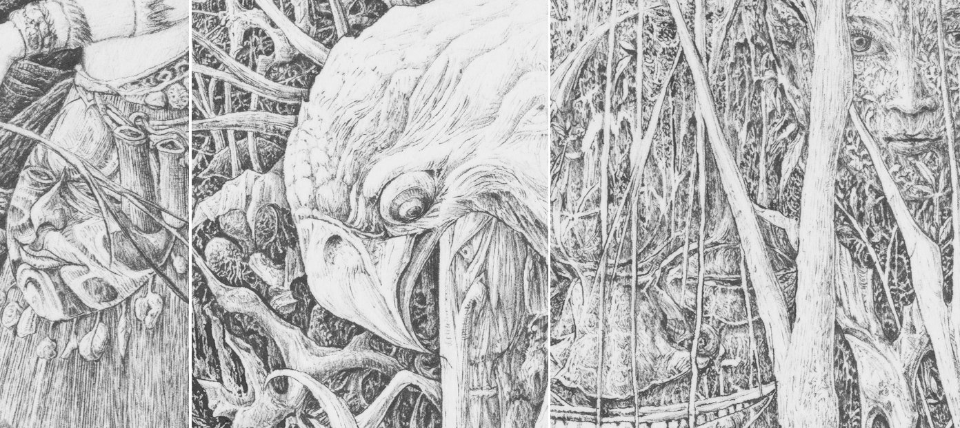 極細のぺんてる筆で作られる異常なほど細かい細密画 後編 表現の道具箱 極細のぺんてる筆で作られる異常なほど細かい細密画 後編 表現の道具箱