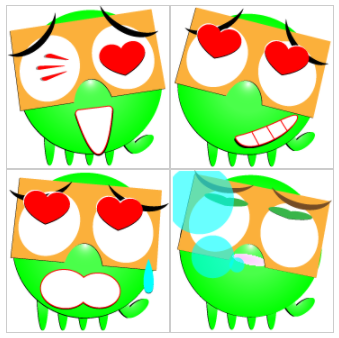 Lineスタンプに申請した カラフル博多仮面 絵文字 みろりん が承認されました ｌｉｎｅスタンプチャレンジブログ