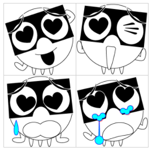 Lineスタンプに カラフル博多仮面 絵文字 シロクロッチ を申請します ｌｉｎｅスタンプチャレンジブログ