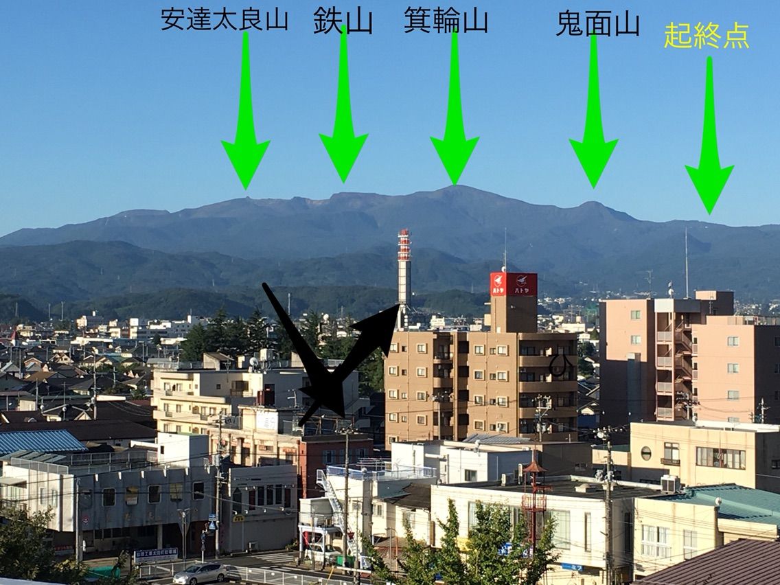 福島駅から見た安達太良連峰 ペポコト 福島駅から見た安達太良連峰 ペポコト
