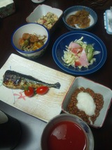 ゴーヤの塩麹サラダの夕食89