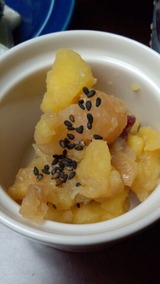 さつまいもとりんごの重ね煮