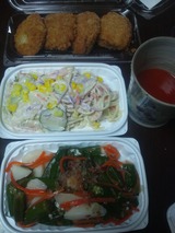 オクラと山芋ののサラダ(職場で)の夕食830