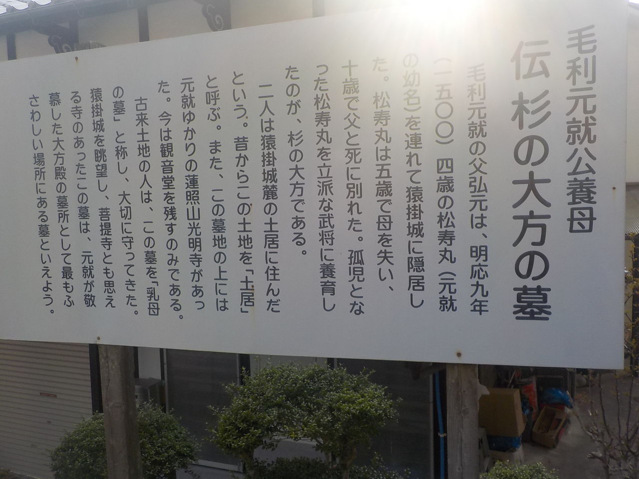 伝杉の大方の墓 ぼくの城郭探訪記 伝杉の大方の墓 ぼくの城郭探訪記