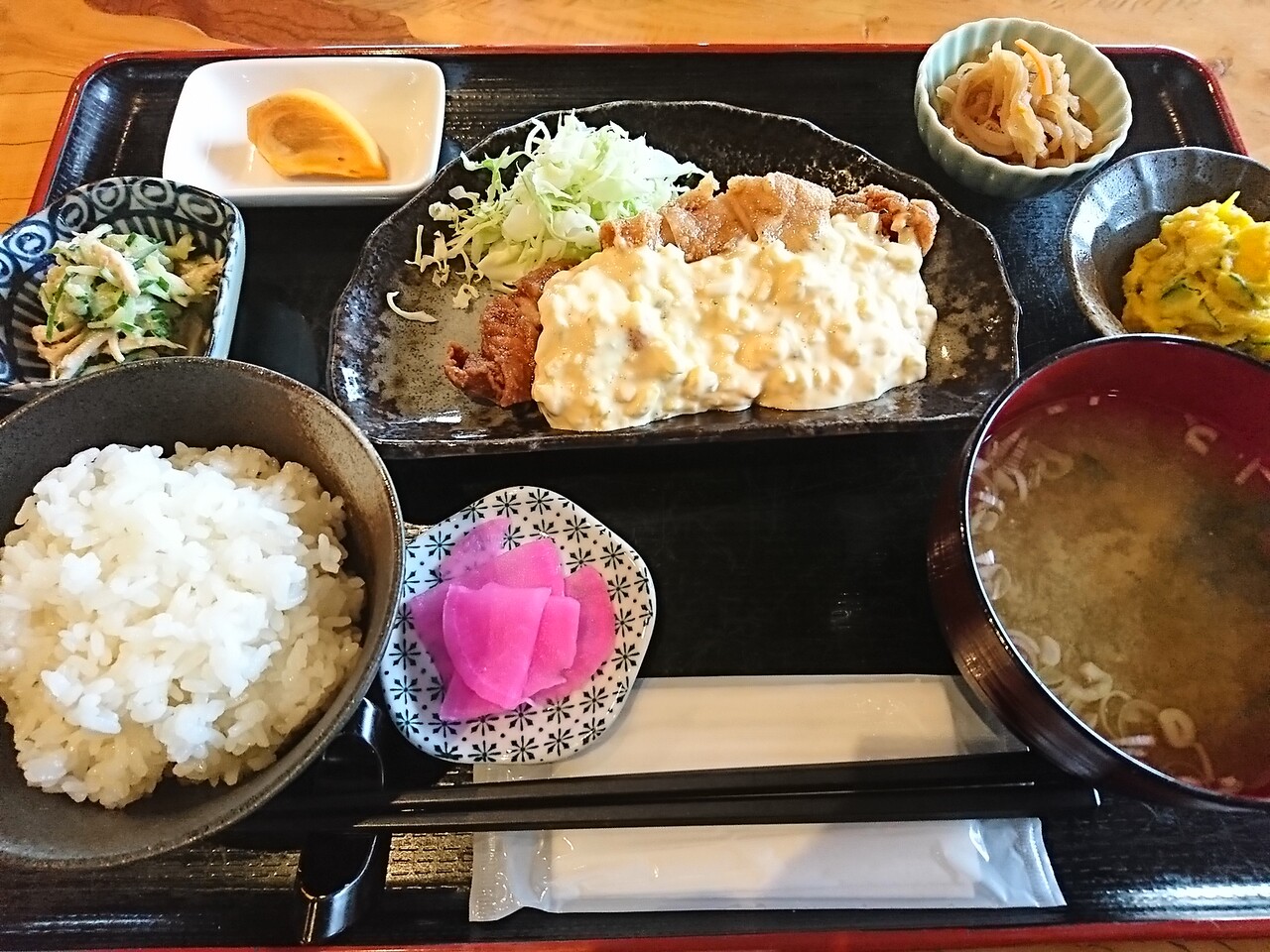 Cafeあっちの日替わり定食はチキン南蛮 富山で飲み食い おぼえ書きブログ