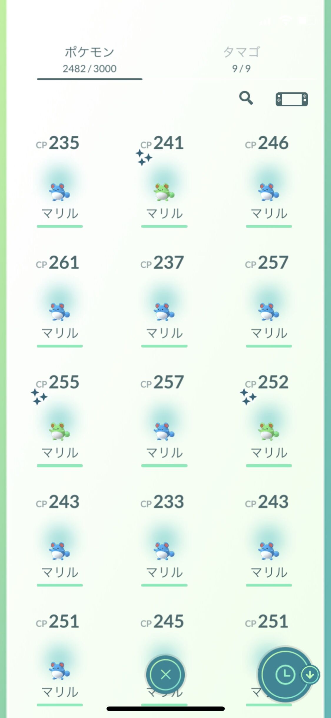 ポケモンgo 色違いマリル出まくりわろたｗｗｗｗｗｗ
