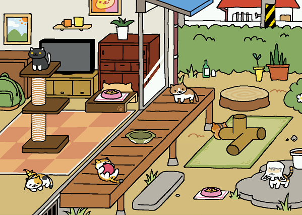 ねこあつめ 模様替えコンプリート 夫婦スポーツ観戦記