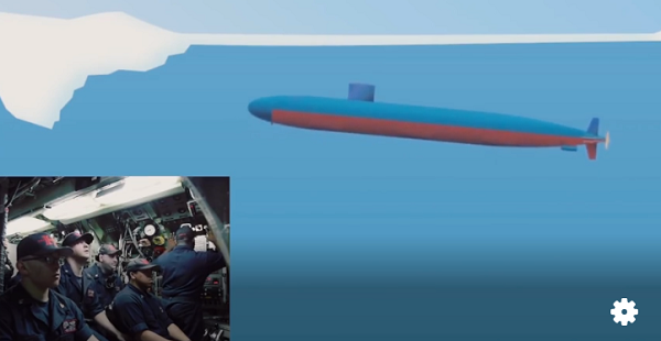 原子力潜水艦が北極海の氷を割って浮上するときの艦内の様子はこんな感じ！