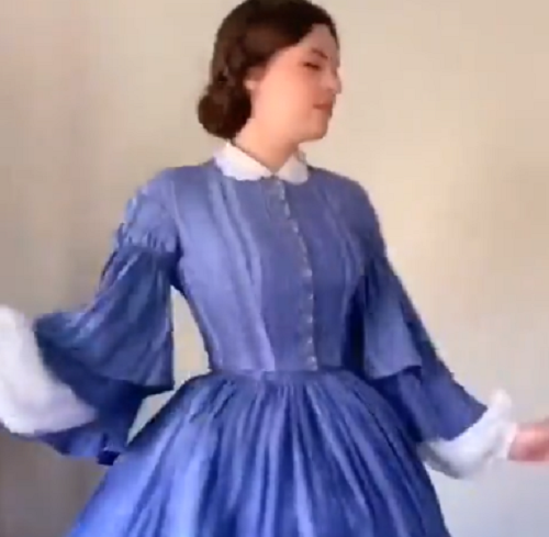 1859年頃の女性の典型的な服装が素敵だけど着るのが大変だな、こりゃ！ｗ