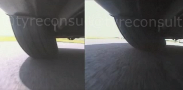 タイヤの空気圧が適正でないといけない理由がよく分かる映像！