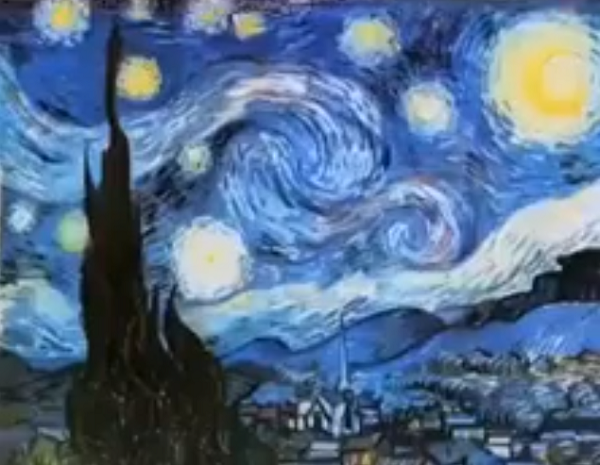 ゴッホの「星月夜」がグニャ～ンと動いて見える方法がこれ！　