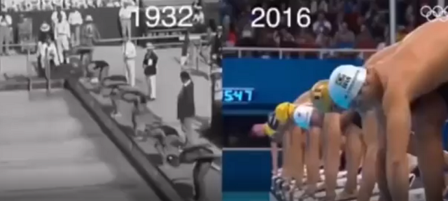 1932年と2016 年の「100 メートル水泳」を比較してみたらこんなに違ってた！ｗ