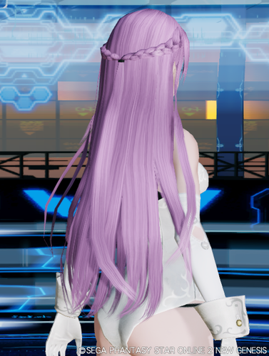 編み込みハーフアップ