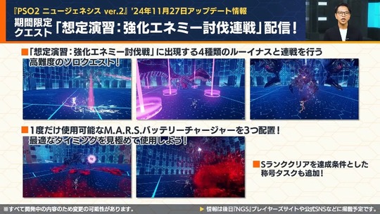 期間限定クエスト想定演習強化エネミ ー