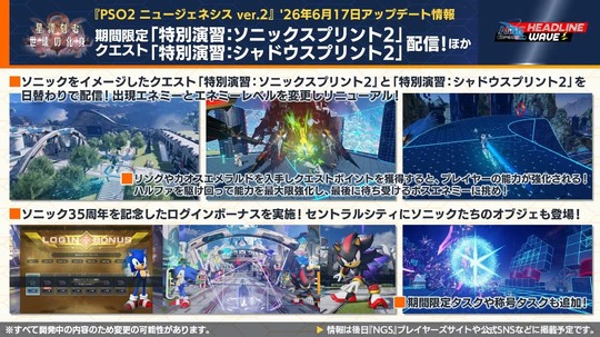 「特別演習ソニックスプリント 2 」「特別演習シャドウスプリント 2 」信
