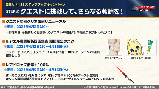 クエストに挑戦して、さらなる報酬を!