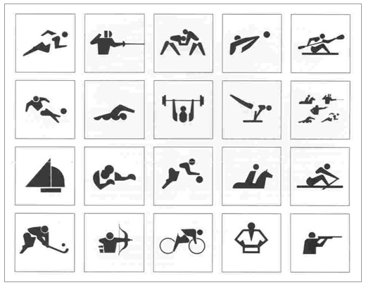 1992年バルセロナオリンピックのピクト(競技)ピンバッチセット バルセロナオリンピックのピクトプログラムバッチセット 1992年