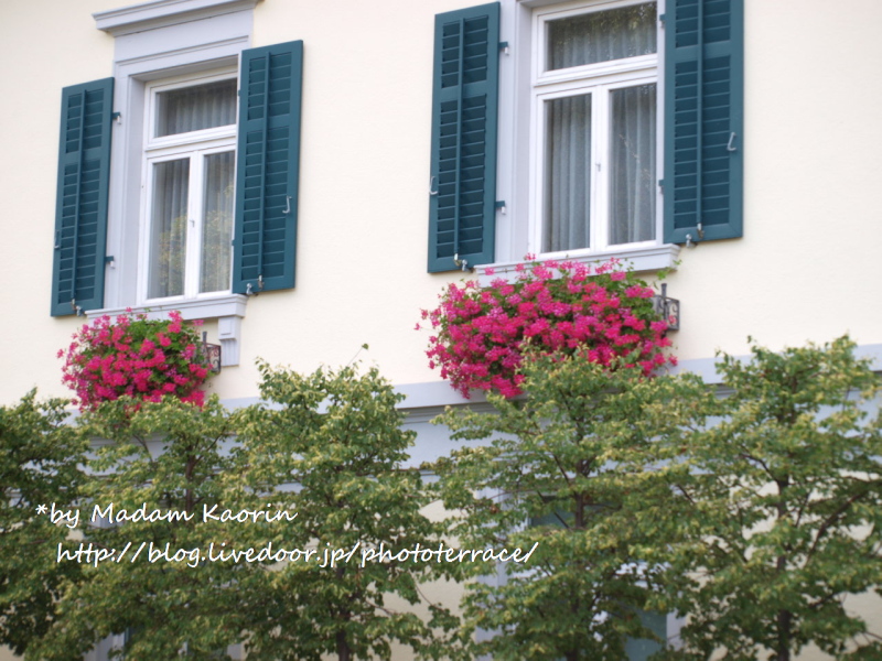 スイスの家 窓と花 Photo Terrace