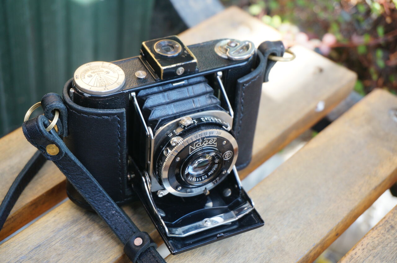 [蛇腹カメラ]Nagel-Anastigmat f:4.5 ジャンク ケース付き 蛇腹カメラ Nagel-Anastigmat f:4.5 ジャンク