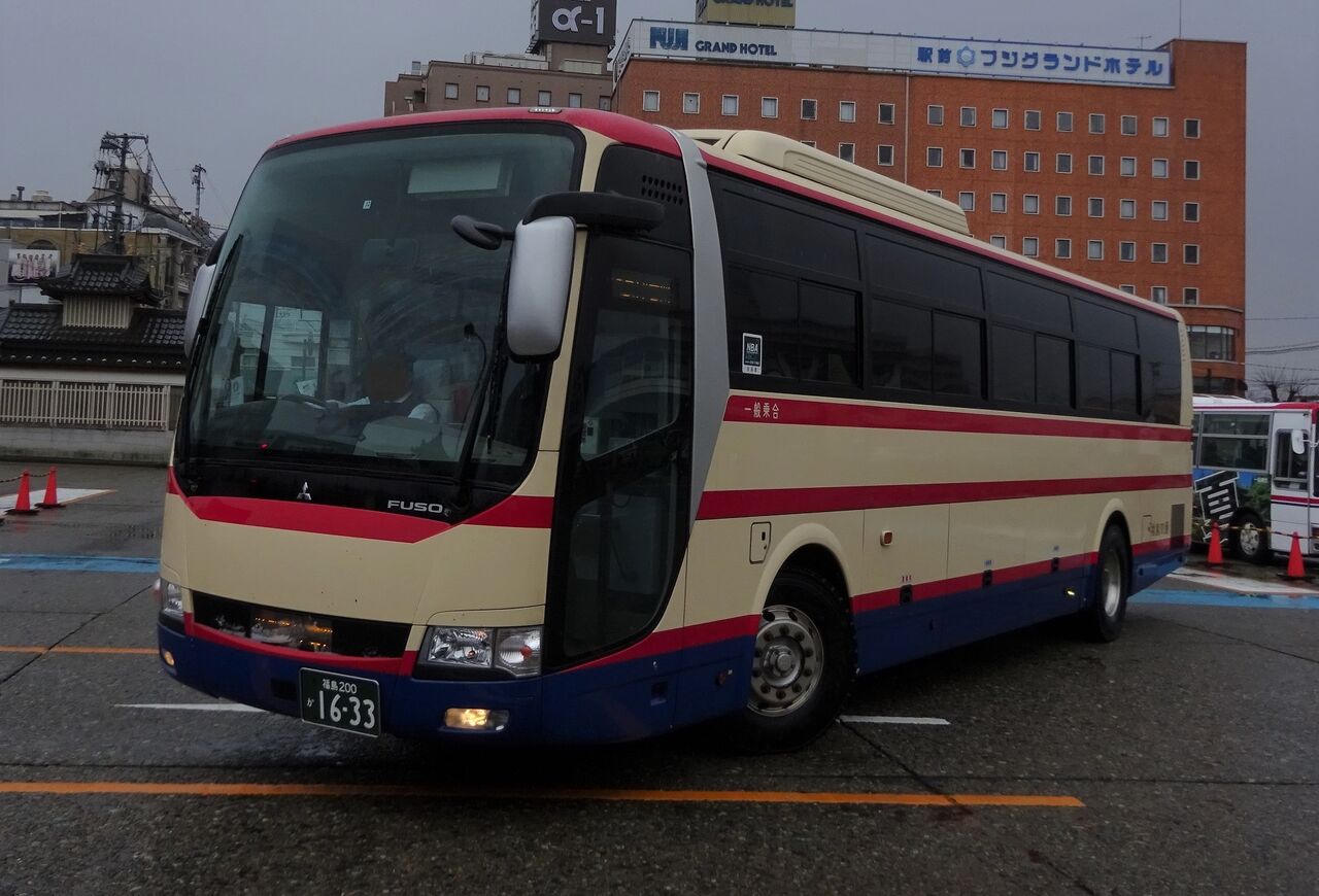 F【バス写真】L版3枚 福島交通 三菱ふそう エアロクイーンM 大阪線