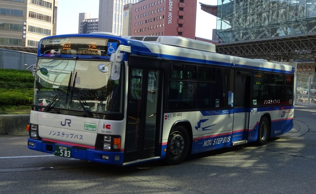 西日本jrバス 521 4955 金沢200か 583 三度のメシよりバスが好きな人のブログ