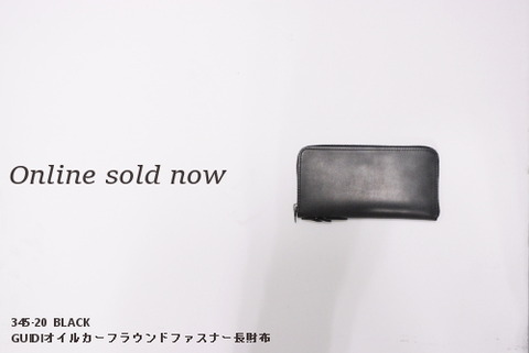 イサムカタヤマバックラッシュ　345-20　GUIDIオイルカーフラウンドファスナー長財布