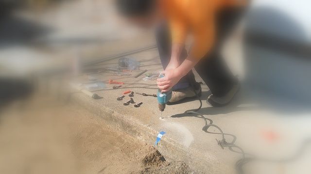 久々の屋外手すり工事とスロープ工事 物 の ちから