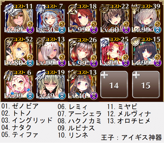 Lv10編成