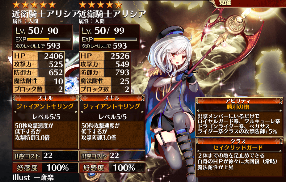 千年戦争アイギス ロイヤルガードの第二覚醒を少し見よう 気紛れに