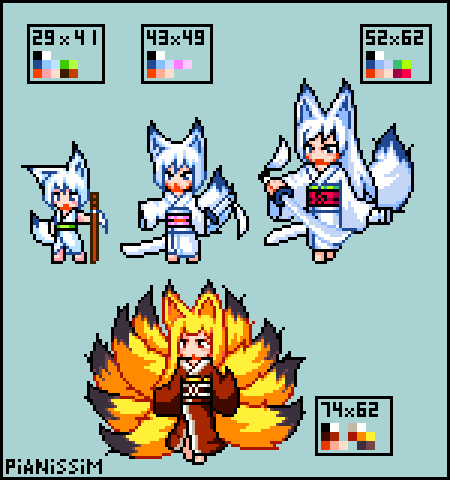 キツネ練習x4