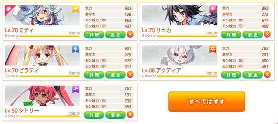 イベキャラ編成