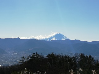 ほったらかし温泉からの富士山