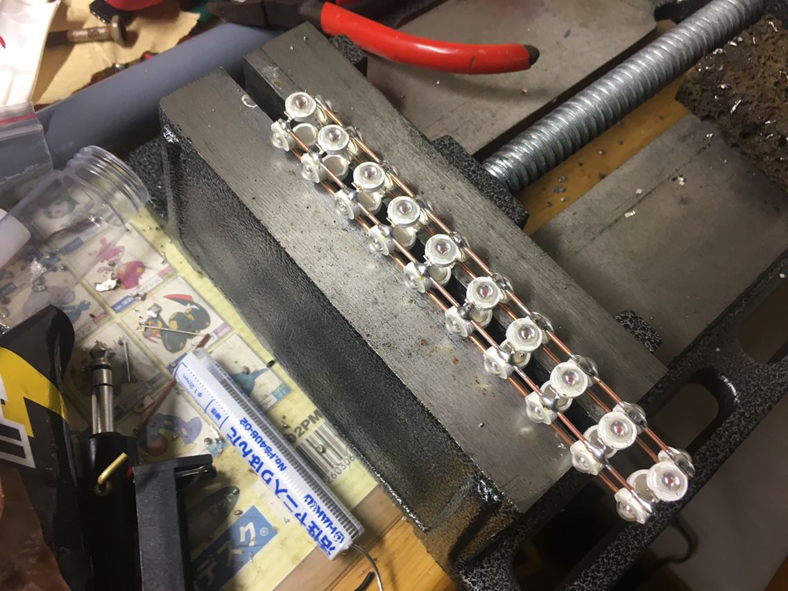 ジャック式孔雀　サイリウム　2個 4面直角のジャック化 : つくってピカピカ