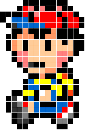 Mother2 アイロンビーズでネス その5 図案 びーずめも