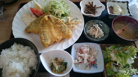 アジフライ定食