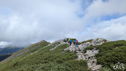 双六へ向かう稜線_051624310.