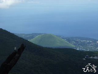大室山を見下ろして