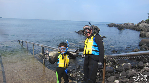 午後はスノーケル