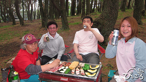 BBQ@本栖湖キャンプ場
