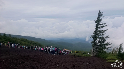 雲を見下ろすお中道