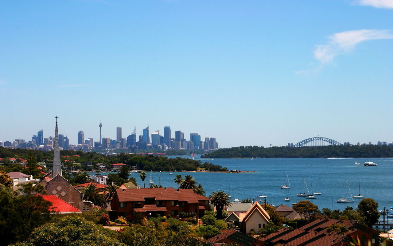 オーストラリア シドニー遠景 壁紙用写真 壁紙写真pimix