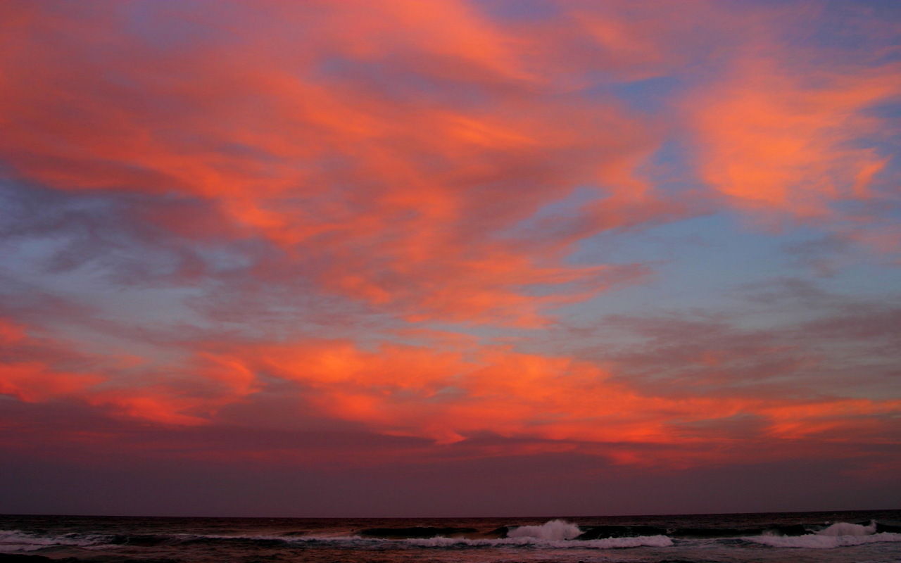オーストラリア シドニーにあるビーチの夕焼け 壁紙用写真 壁紙写真pimix